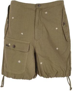 FRONT STREET 8 Embroidered Cargo Shorts - Green
