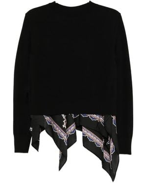 Sacai Graphic-print Top - ブラック