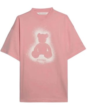 Palm Angels Spray Bear T-Shirt - Pink