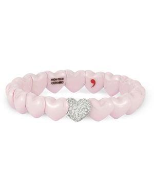 ’ROBERTO DEMEGLIO Bracelet Cœur En Céramique Et Diamants - Pink