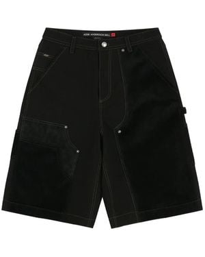 ANDERSSON BELL Floral Print Denim Shorts - Black