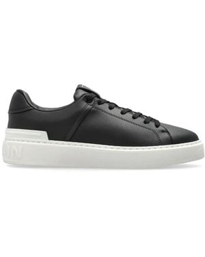 Balmain B-Court Smooth Leather Trainers - Black
