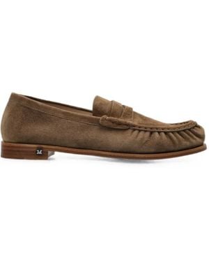 Max Mara Sponda Suede Loafers - Brown