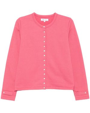 agnès b. Snap Cotton Cardigan - Pink