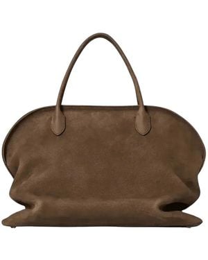 The Row 15 Agnes Leather Tote Bag - Brown