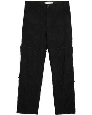 Song For The Mute Lace-Appliquéd Pants - Black