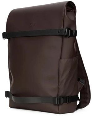 Rains Otg Foldover-Top Buckle-Fastening Backpack - Black