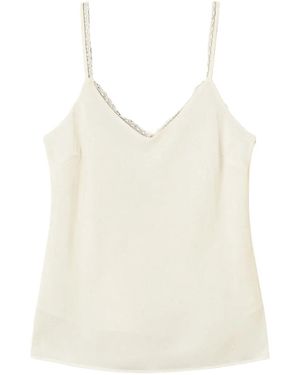 Twinset レーストリム トップ - ホワイト