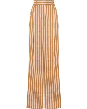 Alberta Ferretti Trousers - Metallic