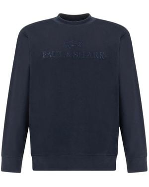 Paul & Shark Logo-Embroidery Sweatshirt - Blue