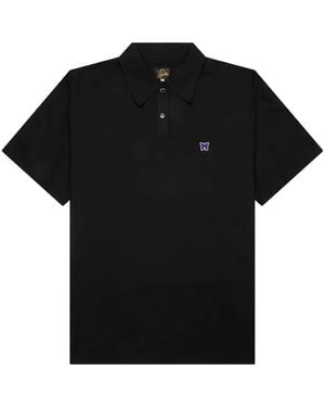 Needles Butterfly Pique Polo Shirt - Black