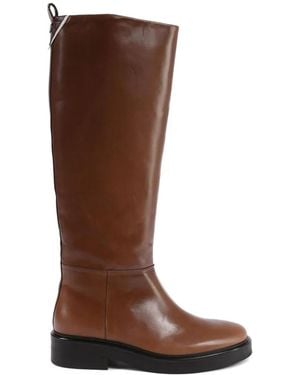 Tommy Hilfiger Kneehigh Leather Boots - Brown