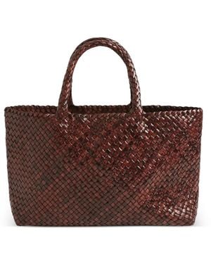 Manebí Sac Cabas Bali À Design Tissé - Brown