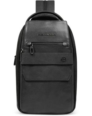 Piquadro Zip-Fastening Backpack - Black
