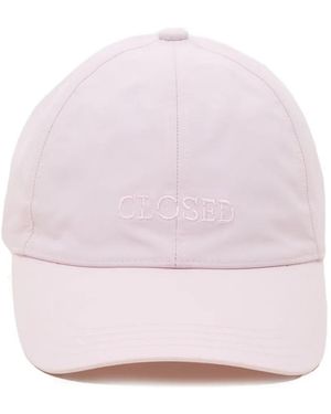 Closed Logo-Embroidered Cap - Pink
