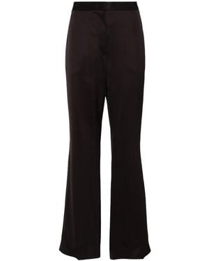 Jil Sander Pressed-Crease High-Waisted Trousers - Black