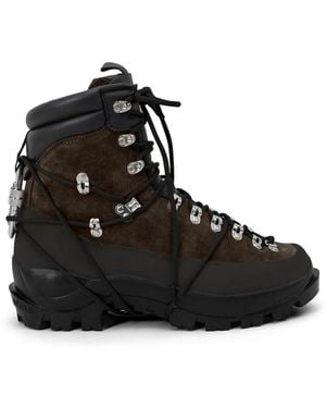 HELIOT EMIL Carabiner-Detail Lace-Up Hiking Boots - Black