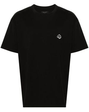 Rag & Bone T-Shirt Con Applicazione Monster - Nero