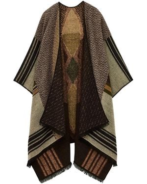 Ba&sh Panama Striped Cape - Black