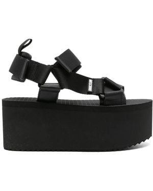 Moschino 80Mm Platform Sandals - Black