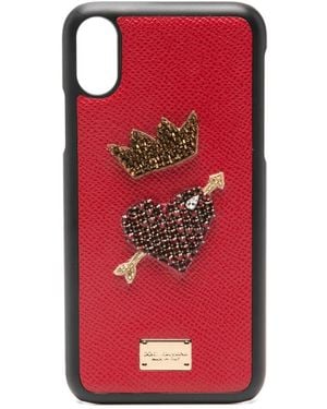Dolce & Gabbana Iphone X Embellishment Phone Case - Red