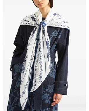 Erdem フローラル スカーフ - グレー