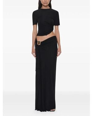 Christopher Esber Bezel Cascade Quartz Long Skirt - Black