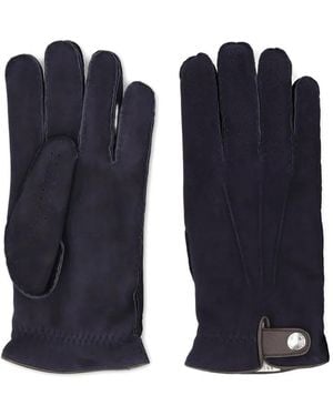 Brunello Cucinelli Guantes con perforaciones - Azul