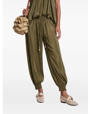 Zimmermann Smocked Drawstring Pants - Green