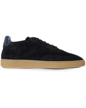 Soldini 80 Akira Panelled Suede Trainers - Blue