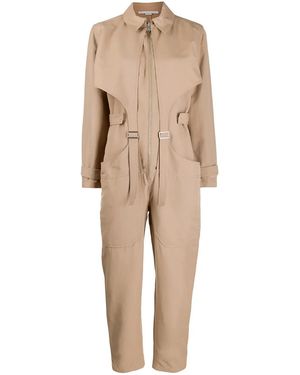 Stella McCartney Buckle-Embellished Cargo Jumpsuit - Natural