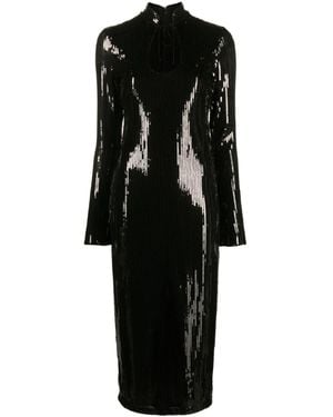 De La Vali Vestido Midi Lazarus - Negro