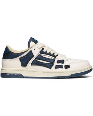 Amiri Denim Skel Top Low Trainers - Blue