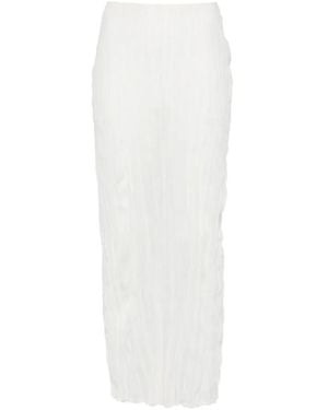 TOTEME Crinkled Knit Skirt - White