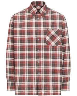 MM6 by Maison Margiela Kariertes Hemd Mit Logo-Stickerei - Rot