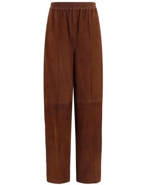 Fabiana Filippi Leather Trousers - Brown