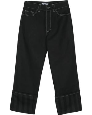 Sunnei Straight-Leg Trousers - Black