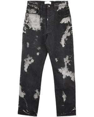 ALEXANDER DIGENOVA Bleach-Effect Straight-Leg Jeans - Grey