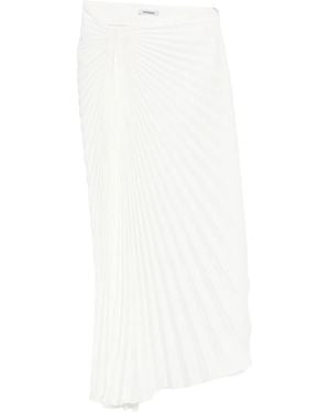 Parlor Pleated Midi Skirt - White