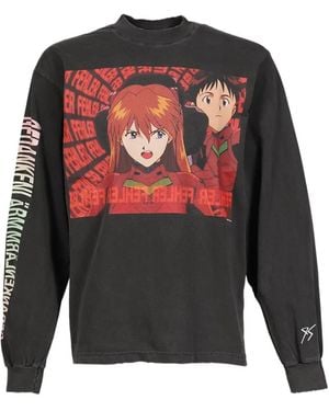 EVANGELI0N 95 Graphic-Print Long-Sleeve T-Shirt - Grey