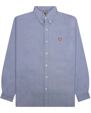 Human Made Heart-Embroidered Shirt - Blue