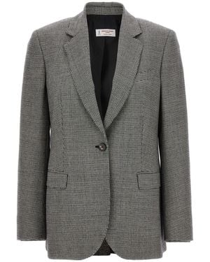 Alberto Biani Houndstooth Blazer - Black