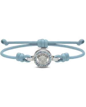 Versace Medusa 95' Leather Bracelet - Blue