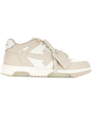 Off-White c/o Virgil Abloh Out Of Office Leather Panel Trainers - Natural