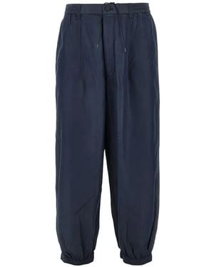 Emporio Armani Elasticated-waistband trousers - Blau