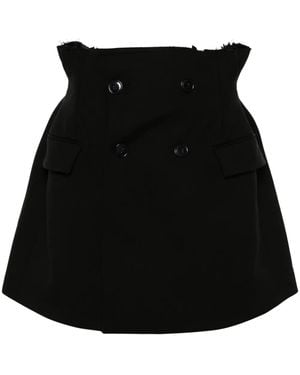 Vetements Double-Breasted Miniskirt - Black