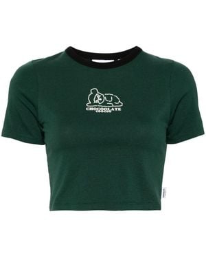 Chocoolate Camiseta con logo afelpado - Verde