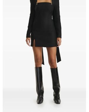 CuAnna Keira Chain-Detail Mini Dress - Black