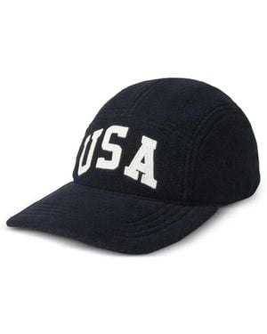 Polo Ralph Lauren Casquette En Polaire À Appliqué Usa - Blue