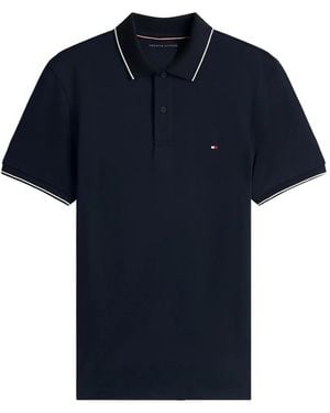 Tommy Hilfiger Performance Stripe-Details Polo Shirt - Blue
